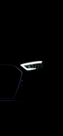 Audi, headlights, black Wallpaper 1080x2340