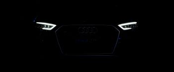 Audi, headlights, black Wallpaper 3440x1440