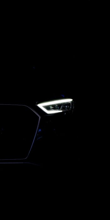 Audi, headlights, black Wallpaper 720x1440