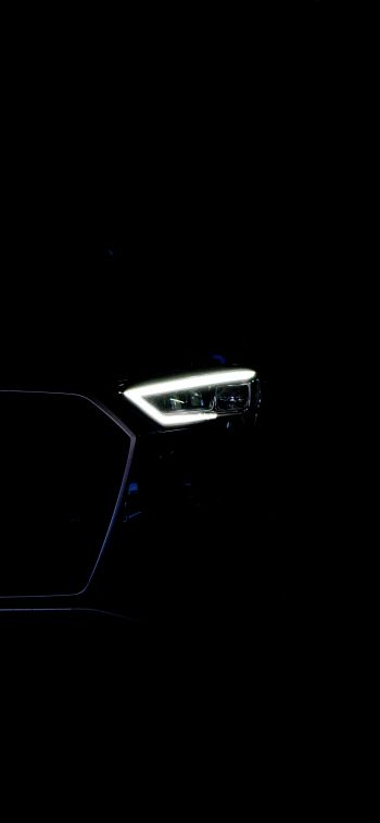 Audi, headlights, black Wallpaper 1284x2778