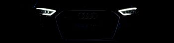 Audi, headlights, black Wallpaper 1590x400
