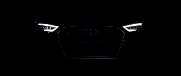 Audi, headlights, black Wallpaper 2560x1080