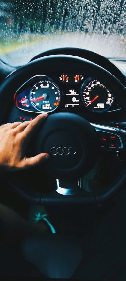 Audi, steering wheel Wallpaper 720x1600