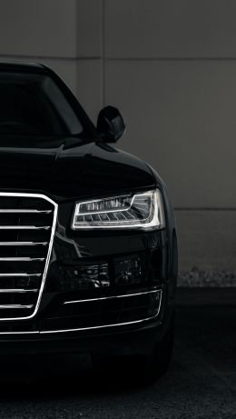 Audi, headlights, black Wallpaper 640x1136