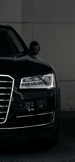 Обои 1080x2340 Audi, фары, черный