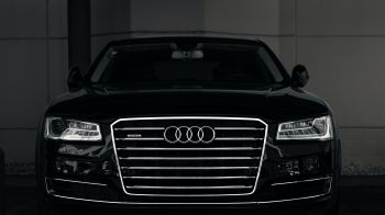 Audi, headlights, black Wallpaper 3840x2160