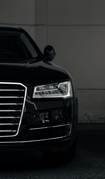 Audi, headlights, black Wallpaper 600x1024