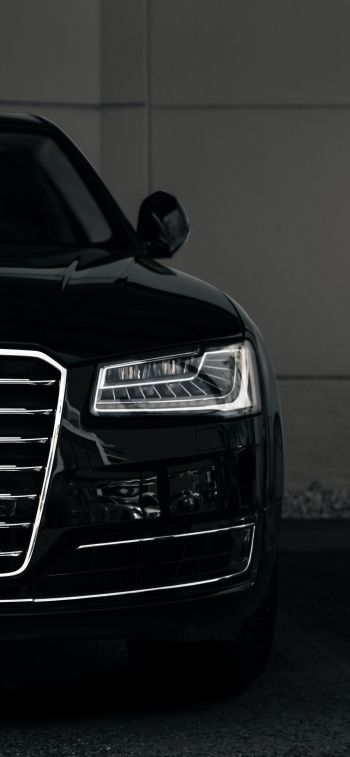 Audi, headlights, black Wallpaper 1284x2778
