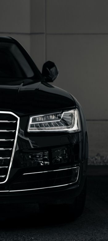 Audi, headlights, black Wallpaper 720x1600