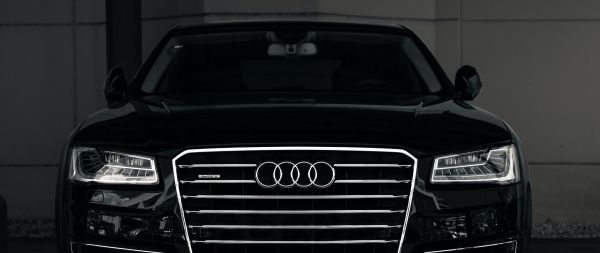 Audi, headlights, black Wallpaper 2560x1080