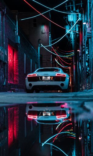 Audi, sports car, reflection Wallpaper 1200x2000