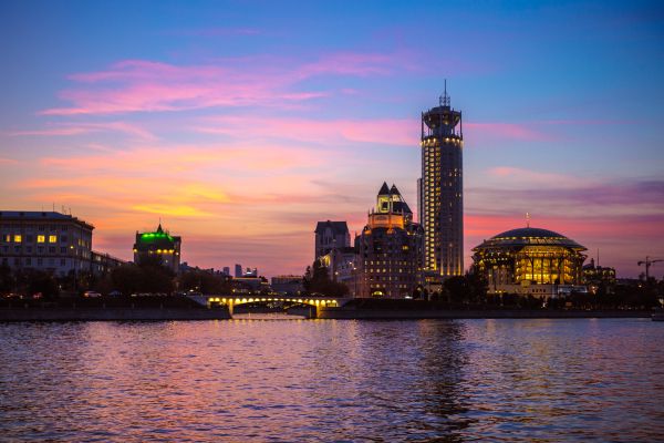 Moscow, Moscow river, evening Wallpaper 5472x3648