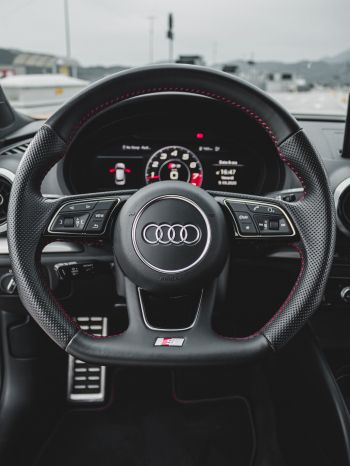 Audi, steering wheel Wallpaper 1620x2160