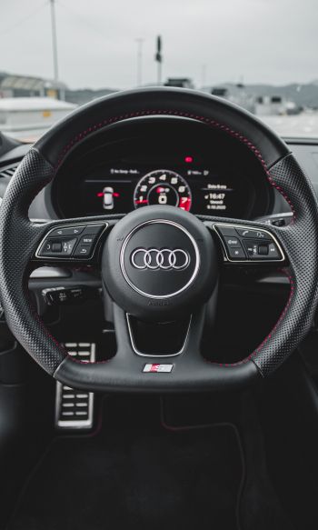 Audi, steering wheel Wallpaper 1200x2000