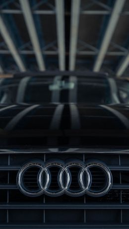 Обои 640x1136 логотип Audi, эмблема