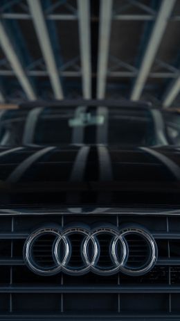 Audi logo, emblem Wallpaper 2160x3840