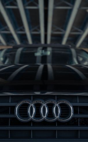 Audi logo, emblem Wallpaper 1752x2800