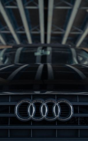 Audi logo, emblem Wallpaper 800x1280