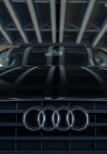 Обои 1668x2388 логотип Audi, эмблема