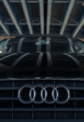 Обои 1640x2360 логотип Audi, эмблема