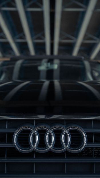 Audi logo, emblem Wallpaper 640x1136