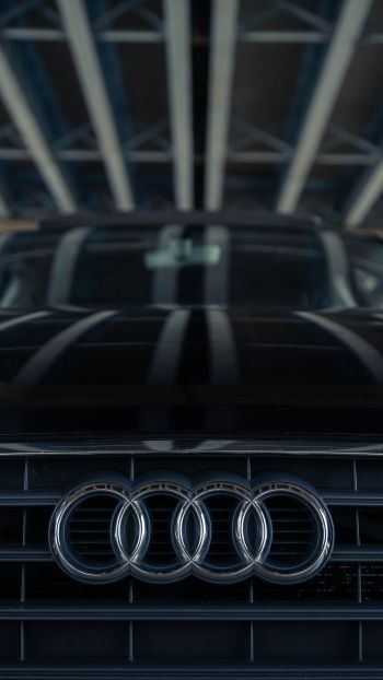 Audi logo, emblem Wallpaper 1440x2560