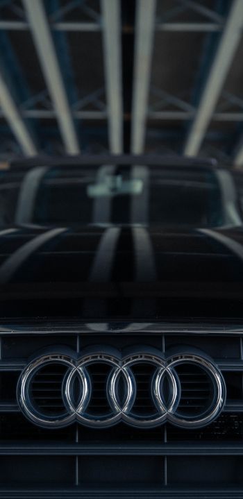 Обои 1080x2220 логотип Audi, эмблема