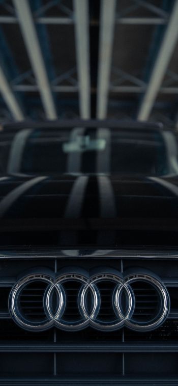 Обои 1080x2340 логотип Audi, эмблема