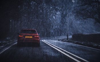 Обои 1920x1200 Audi, дождь, дорога