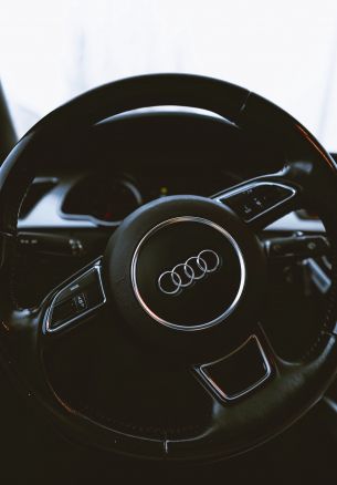 steering wheel audi Wallpaper 1640x2360