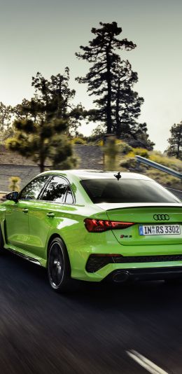 Audi RS 3, road Wallpaper 1080x2220