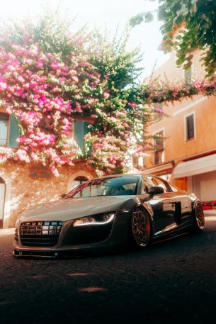 Audi R8, sports car Wallpaper 640x960