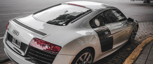 Audi R8, sports car Wallpaper 3440x1440