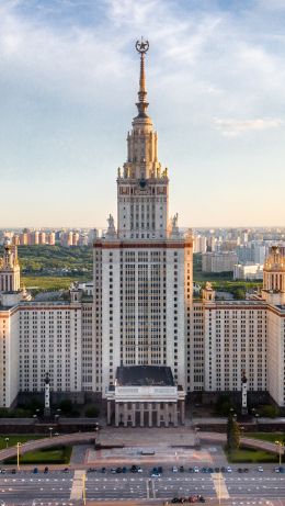 Обои 640x1136 МГУ, Москва, Россия