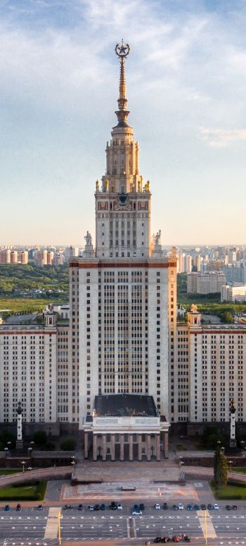 Обои 720x1600 МГУ, Москва, Россия