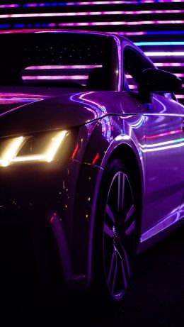 Обои 640x1136 Audi TT, спортивная машина, фиолетовый