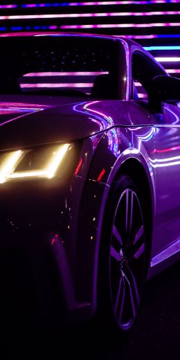 Audi TT, sports car, purple Wallpaper 720x1440