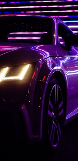 Обои 1080x2220 Audi TT, спортивная машина, фиолетовый