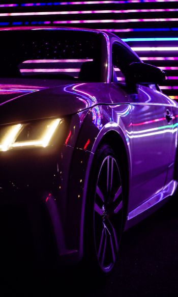 Audi TT, sports car, purple Wallpaper 1200x2000