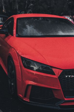 Audi TT, sports car, red Wallpaper 640x960