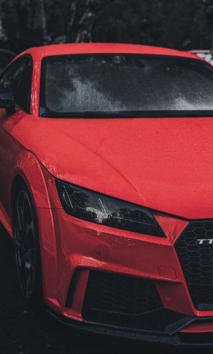 Обои 1200x2000 Audi TT, спортивная машина, красный