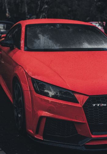 Audi TT, sports car, red Wallpaper 1668x2388
