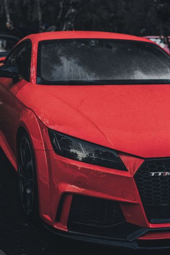 Audi TT, sports car, red Wallpaper 640x960