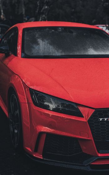Audi TT, sports car, red Wallpaper 1752x2800