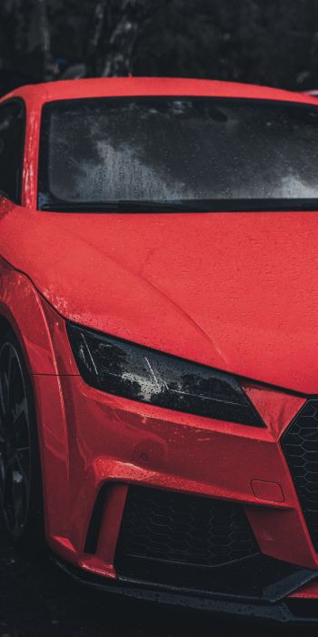 Audi TT, sports car, red Wallpaper 720x1440