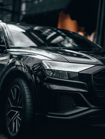 Audi, sports car, black Wallpaper 1536x2048