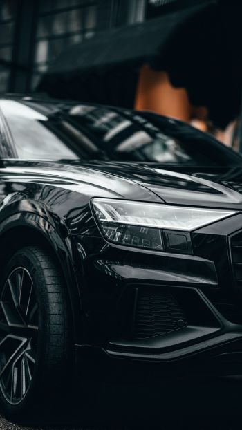 Audi, sports car, black Wallpaper 1440x2560