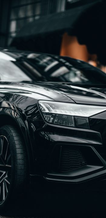 Audi, sports car, black Wallpaper 1440x2960