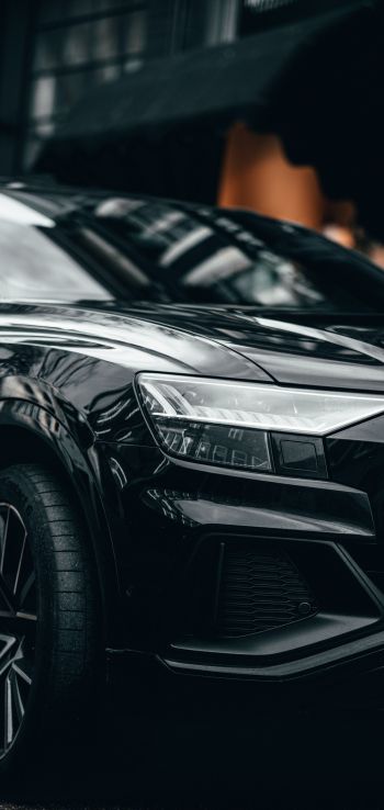 Audi, sports car, black Wallpaper 1440x3040