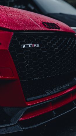 Обои 640x1136 Audi TT, красный, спортивная машина